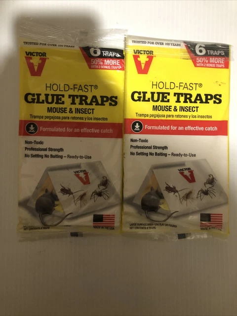 Victor Holdfast Glue Traps Mice Insects 12 Total Glue Traps .M320