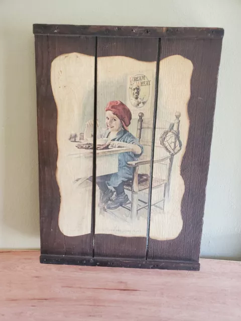 1923 Cream Of Wheat Sign Home Plate Advertising Brewer Art Raisin Drying Board