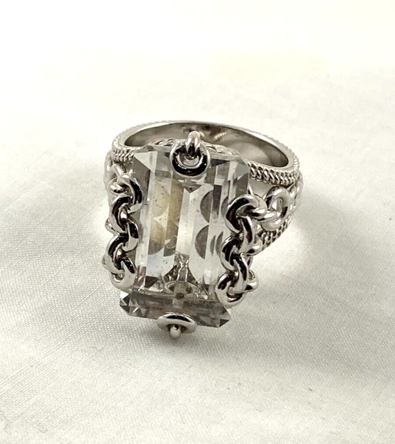 Signed ANTHONY NAK ATELIER Sterling White Topaz Statement Ring Size 9.75 Signed ANTHONY NAK ATELIER Sterling White Topaz Statement Ring Size 9.75