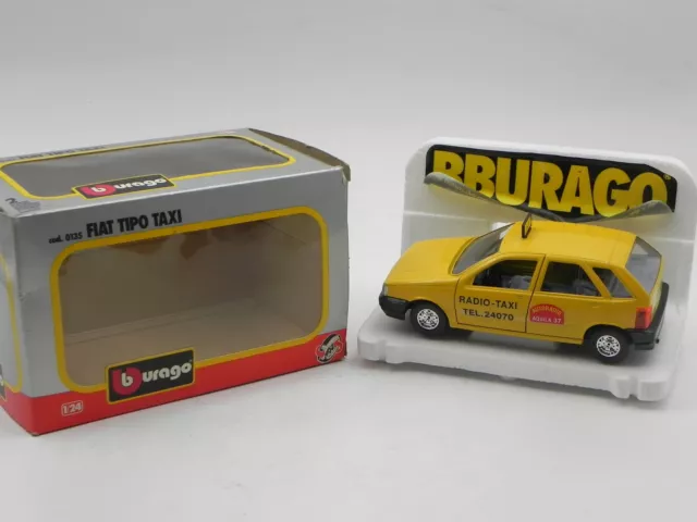 Burago Fiat Tipo Taxi 1/24 vintage die cast 0135 BBurago MIB