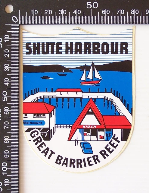 VINTAGE SHUTE HARBOUR Great Barrier Reef Qld Travel Souvenir Car Truck ...