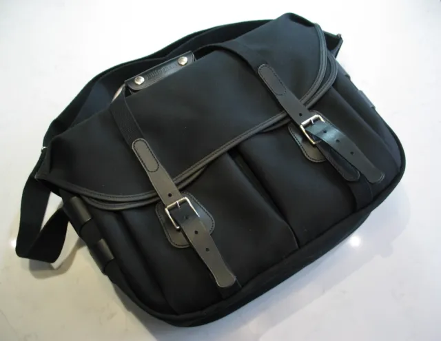 Billingham Hadley Large Pro Camera Bag Black Canvas Black Leather Olive Lining