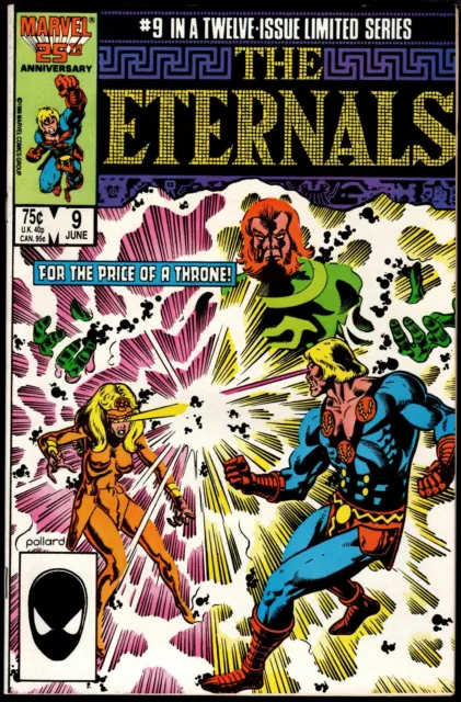 Comic Books,1986, Marvel, #9, The Eternals, For The Price Of A Throne, Bag/Board