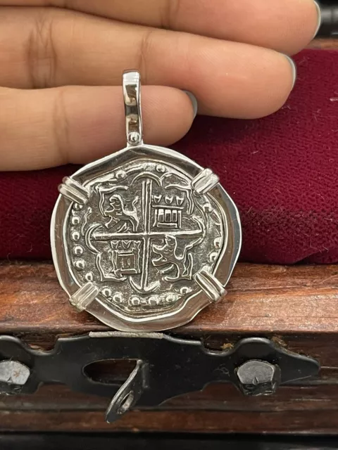 Solid ATOCHA Silver Coin Pendant  Made From Atocha Silver Bars