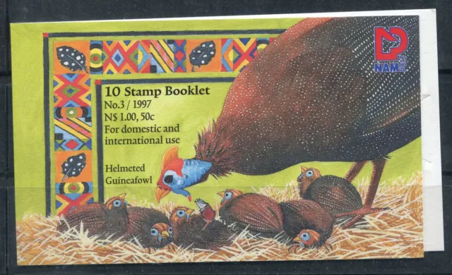 Namibie 1997 Mi. 854-58 Carnet 100% Neuf ** Pintade avec casque,50 C,1.00 $