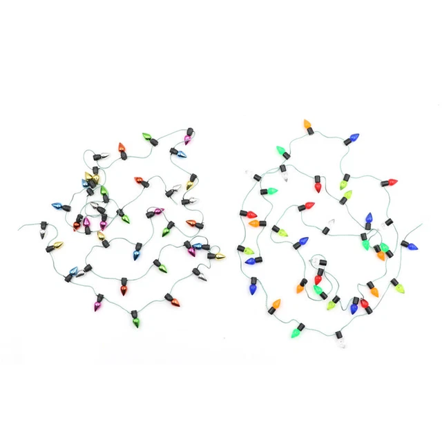 1m Dollhouse Miniature A String of multi-coloured plastic Christmas lights' 2
