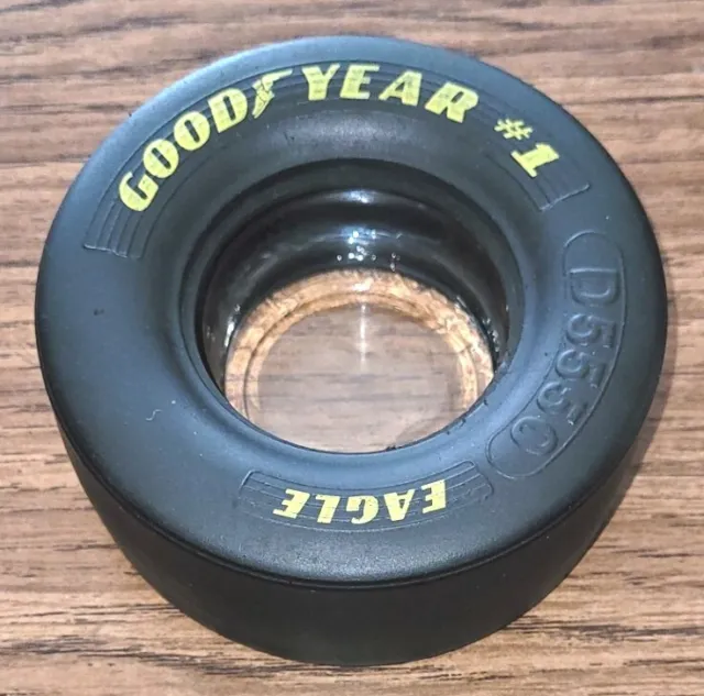 Goodyear Eagle Rubber Tire Nascar Racing Glass Insert/ Ashtray