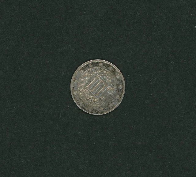 1858 Silver 3c 3 cent Trime Coin Mint State US USA Uncirculated
