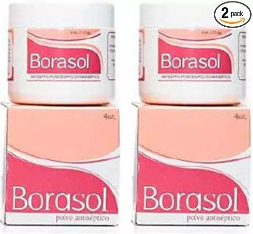 BORASOL Antiseptic pH Powder / Polvo Antiseptico 4oz (Pack of 2)