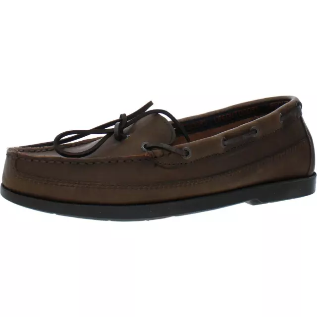 LIFE OUTDOORS MENS Brown Leather Boat Shoes Sneakers 8 Medium (D) BHFO ...