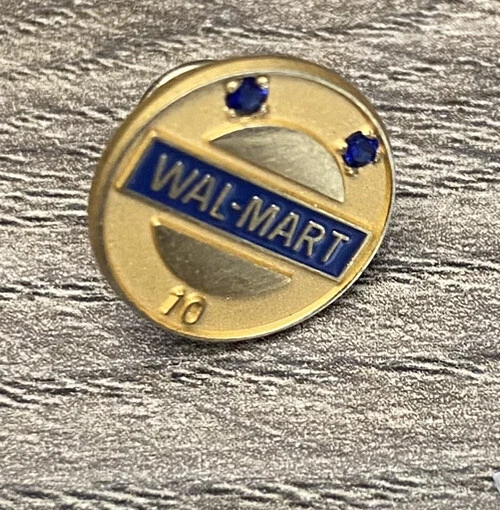 VINTAGE WALMART WALMART 10 Years of Service Award Employee Lapel Pin