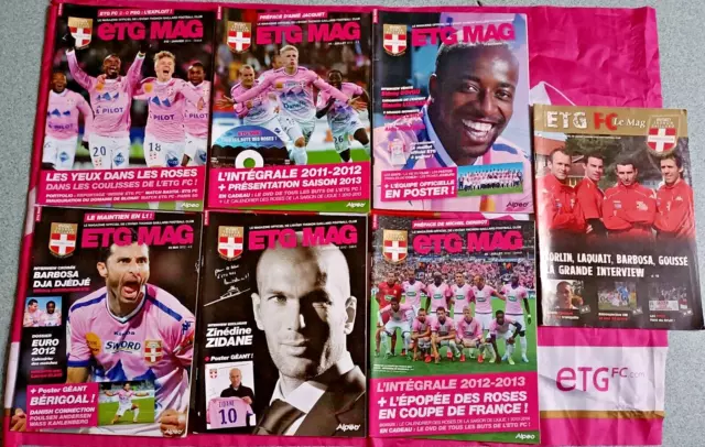 LOT 7 magazines de FOOTBALL 2011/2014 : ZIDANE, GOVOU, BARBOSA, WASS, DUPRAZ...