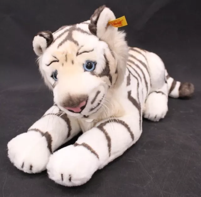 STEIFF 'BHARAT' THE WHITE TIGER 066153 Lrg Collectable Plush Soft Toy - H24