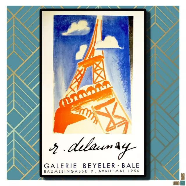 Robert Delaunay/ Lithographie affiche 1956/ Tour Eiffel / Paris/ Mourlot/ ART