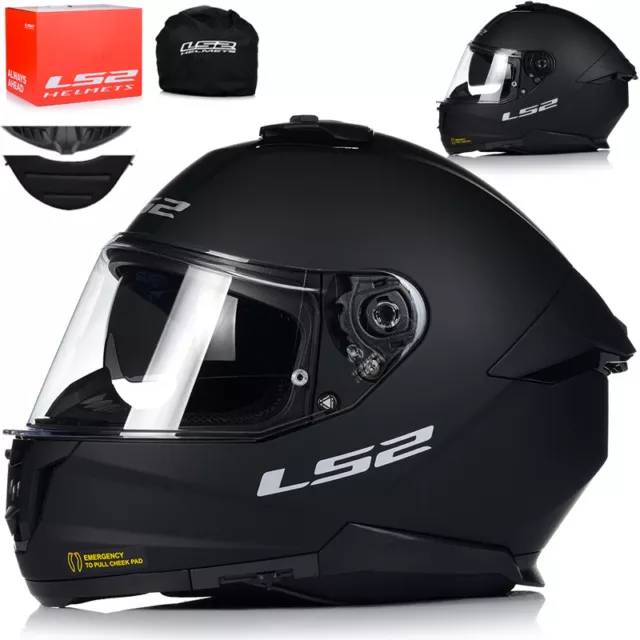 Motorradhelm | LS2 FF808 STREAM II Solid | Integralhelm | mit Sonnenblende