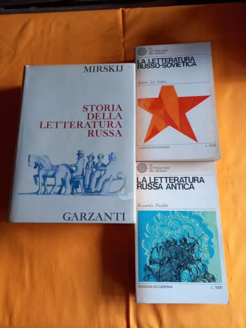 3 Vol. Storia Della Letteratura Russa Antica Garzanti / Sansoni Mirskij EC9