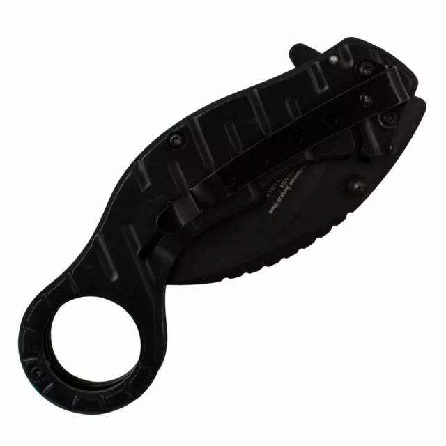 Black Karambit Spring Assisted Open Pocket Knife Tactical Folding Claw Knife EDC 3