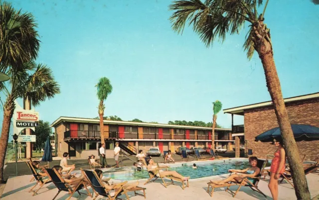 VINTAGE POSTCARD LANCER Motel John Nance & J. Cooper Myrtle Beach South ...