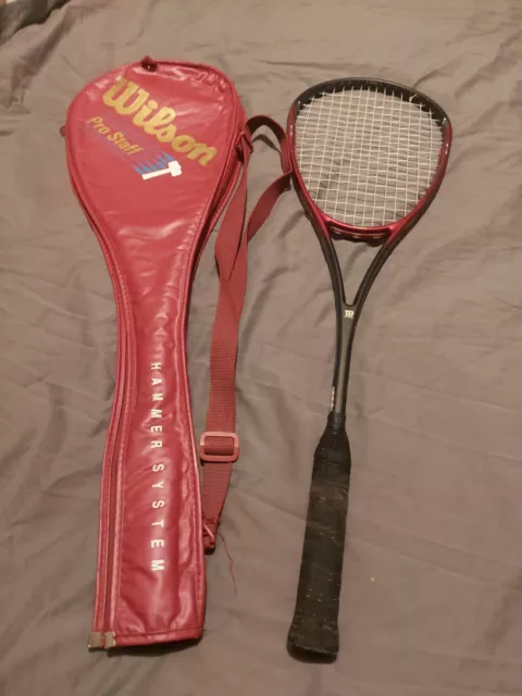 Wilson Pro Staff Hammer System squash racket and case 160g