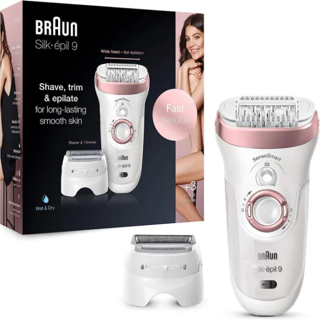 B-Ware: Braun Silk-épil 9 Epilierer 9-720 Haarentfernung Rasierer Massage *