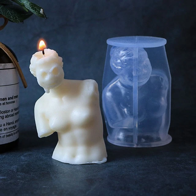 Moldes de resina para pasteles 3D estatua grande de Venus arte 3D molde de cera molde de silicona velas molde