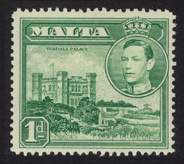 SALE Malta Verdala Palace 1d green 1943 MNH SG#219a