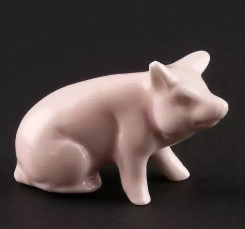 9942107 Figurine en Porcelaine Mini - Cochon Porc Wagner & Apel 4x3cm