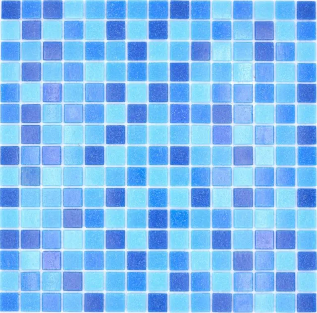 Poolmosaik Piscina Azulejos Mosaico Azul Mezcla Papierverklebt las Heladas