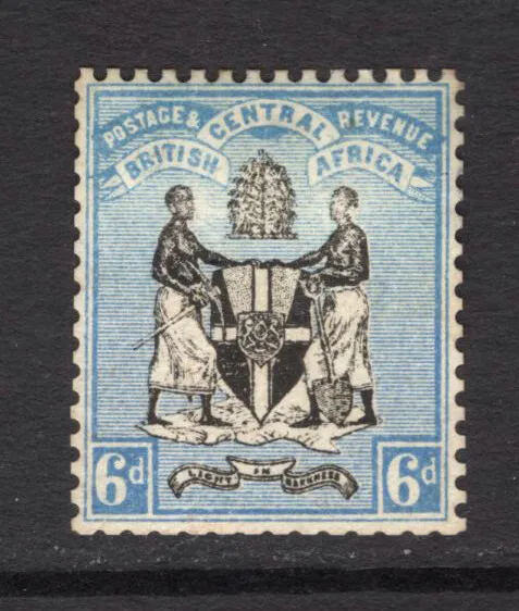 M18000 Nyasaland/Malawi 1895 SG24 6d black & blue Perfs slightly trimmed at base