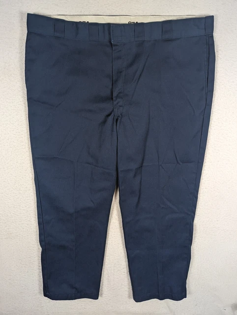 DICKIES 874NV 874 Original Fit Blue Flat Front Work Chinos PANTS MEN'S 46x30