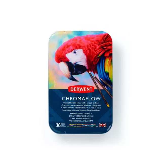 Derwent Chromaflow Artista Profesional Lápices de Colores 36 Lata Set