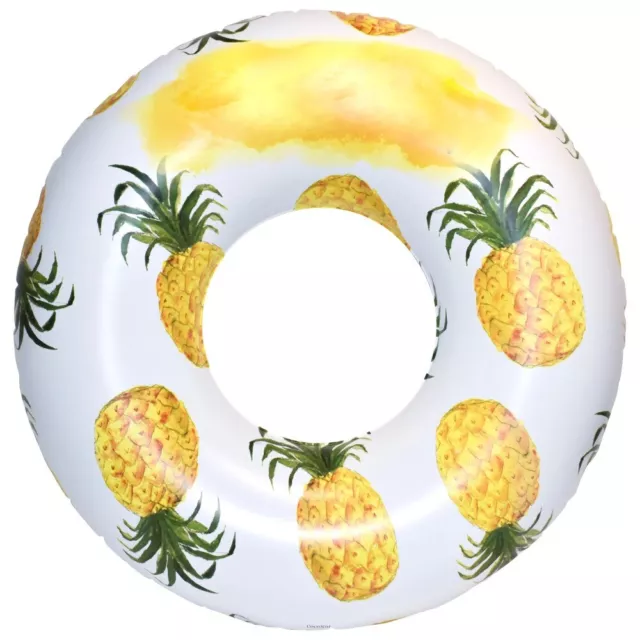 48& RING FLOAT - Pineapple Inflatable Jumbo Pool Tube, CocoNut Float ...