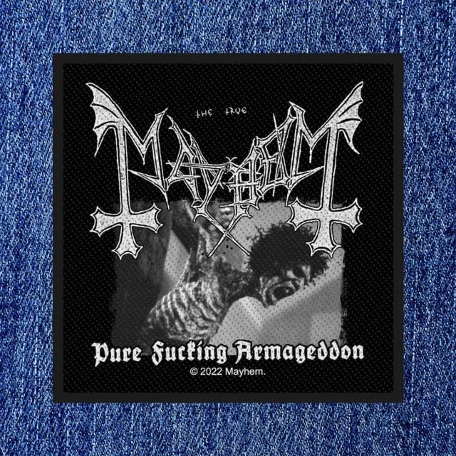 Mayhem - Pure Fucking Armageddon (New) Sew On Patch Official Band Merchandise