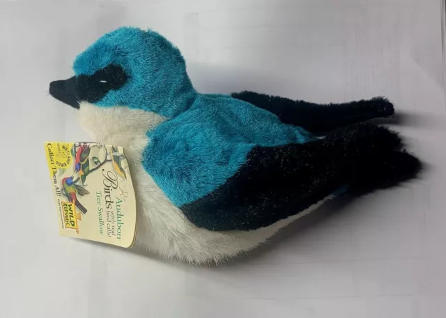 Audubon 7” Plush Wild Republic Blue Tree Swallow Song Bird Stuffed Animal Sound