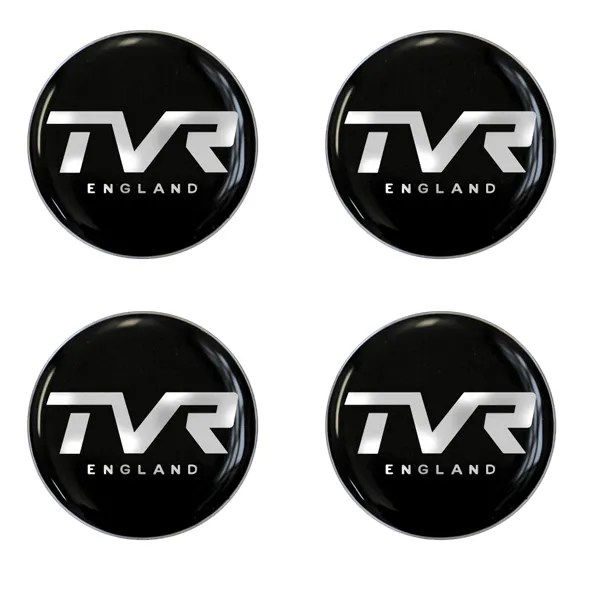 TVR England Blk B/G auto-adhésif ensemble de 4 centres de roues en gel choix de tailles