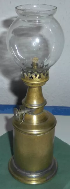 alte original franz. Petroleumlampe, Öllampe, Tischlampe " Lampe Pigeon "