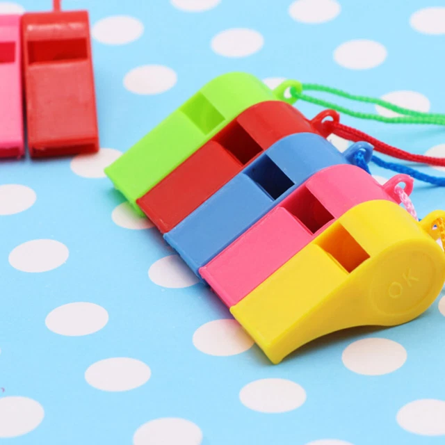 96 Pcs Survival Whistle Plastic Whistle Referee Whistle