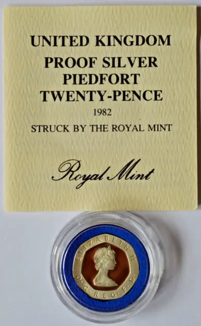 Royal Mint, 1982, Piedfort, Silver Proof, 20 Pence Coin. Z5.10