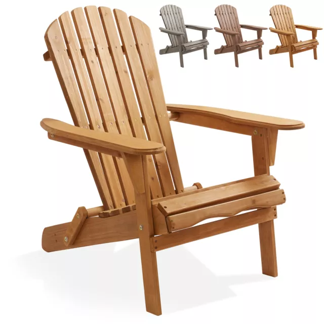 Folding Adirondack Chair, Cedar Wood Outdoor Fire Pit Patio Seating