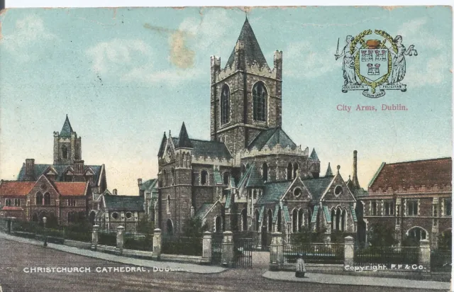 Postcard - Christchurch Cathedral Dublin posted 1915