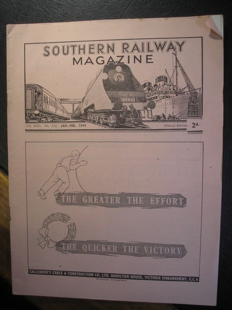 Southern Railway Magazine 1944 British Transport Military History Army Navy RAF