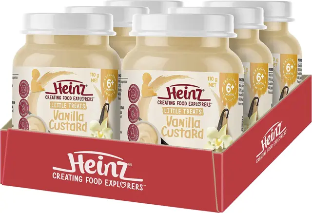 Heinz Little Treats Vanilla Custard Baby Food Jar for 6+ Months Babies 110 G ...