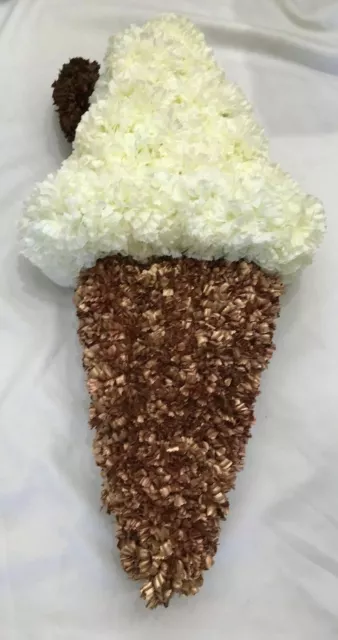 Ice Cream Cone Artificial Silk Funeral Flower Wreath Tribute Memorial Childrens