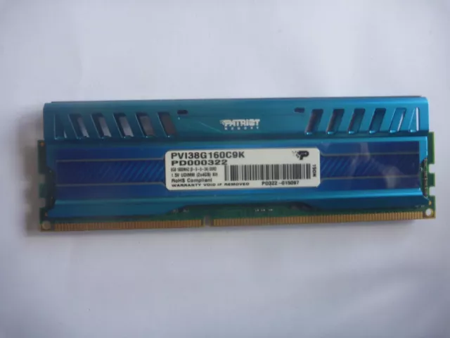 1 x 4GB INTEL PATRIOT MEMORY RAM PV138G160C9K DDR3 1600Mhz Udimm