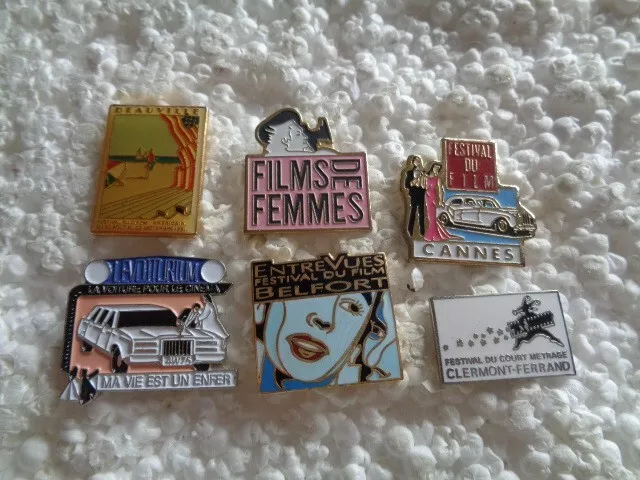 Job lot of 6 Film Festival related metal lapel pins