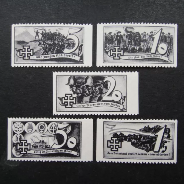 Austria Nazi 1938 Stamps MNH Schuschnigg vignettes WWII Third Reich