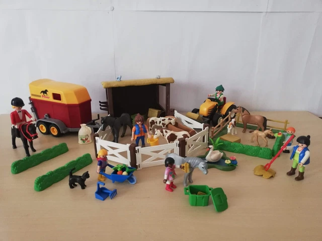 Gros Lot Centre Équestre Playmobil - 50+ Animaux - Occasion Très Bon État