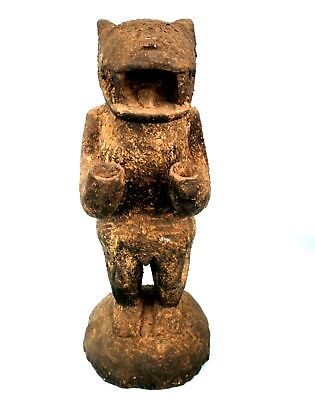 Art African - Authentic Figure Ape-Like Monkey Mbotumbo Baoulé - 63 CMS
