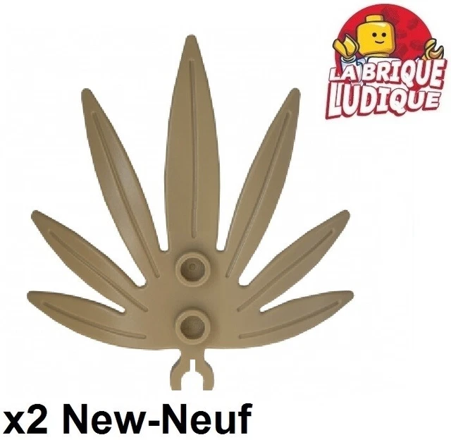 LEGO 2x Leaves Leaf Plant 6x5 Coconut Palm Dark Beige/Dark Tan 30239
