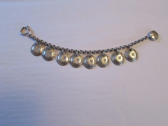 Bracelet Manchette / Esclave En Métal Argenté Par Le Créateur PRAT DE SEABRA - Occasion / Antiquité